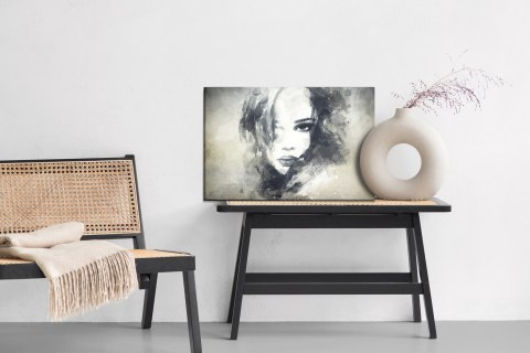 Obraz Na Płótnie Kobieca Twarz W Akwarelowej Odsłonie