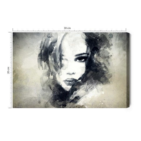 Obraz Na Płótnie Kobieca Twarz W Akwarelowej Odsłonie