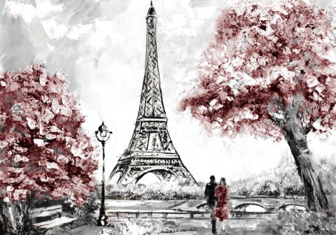 Obraz Na Płótnie Romantyczny Widok W Paryżu