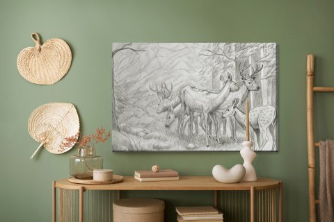 Obraz Na Płótnie Szkic Jeleni