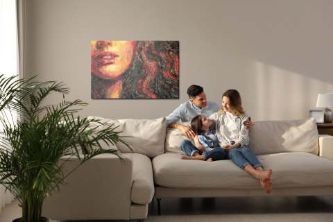 Obraz Na Płótnie Twarz Kobiety W Abstrakcyjnej Odsłonie