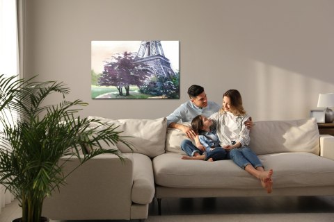 Obraz Na Płótnie Wieża Eiffla Malowana Akwarelą