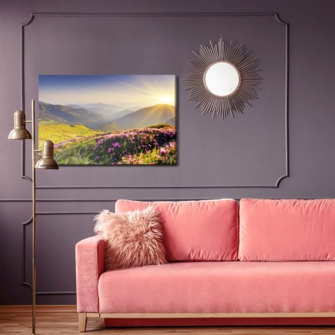 Obraz Na Płótnie Zachód Słońca W Górach