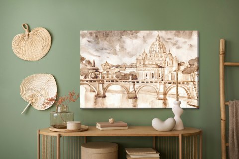Obraz Na Płótnie Rzym Malowany Akwarelą