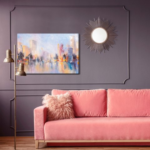 Obraz Na Płótnie Abstrakcyjna Panorama Miasta