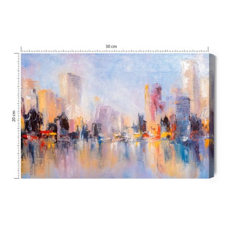 Obraz Na Płótnie Abstrakcyjna Panorama Miasta