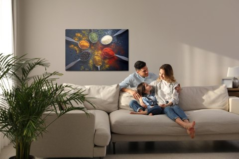 Obraz Na Płótnie Kolorowe Przyprawy Na Łyżkach