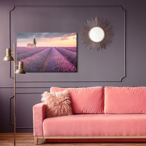 Obraz Na Płótnie Kwitnące Pole Lawendowe W Prowansji