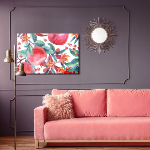 Obraz Na Płótnie Owoce Granatu Malowane Akwarelą