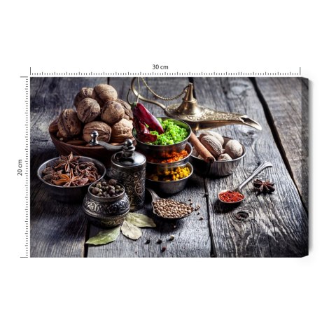 Obraz Na Płótnie Przyprawy Z Orzechami