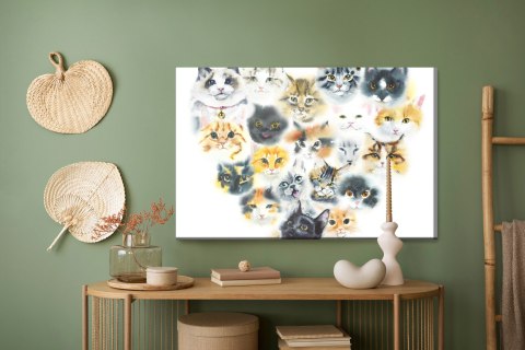 Obraz Na Płótnie Serce Z Kotów