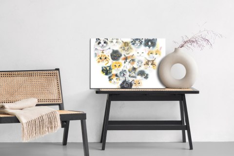 Obraz Na Płótnie Serce Z Kotów