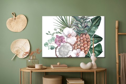Obraz Na Płótnie Tropikalne Owoce I Orchidee