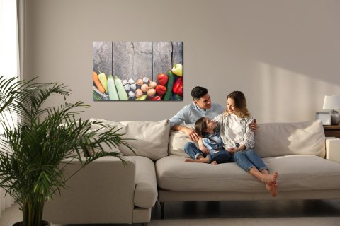 Obraz Na Płótnie Warzywa Na Drewnie