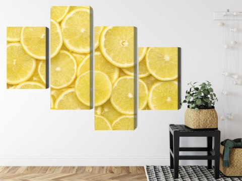 Obraz Wieloczęściowy Plasterki Cytryny