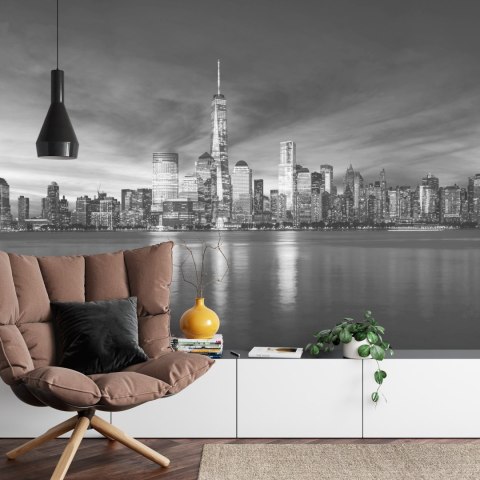 Fototapeta Wschód Słońca W Nowym Jorku W Czerni I Bieli