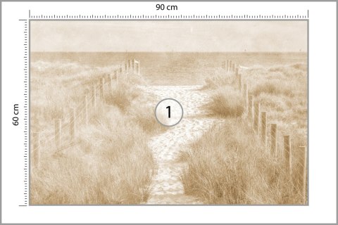 Fototapeta Chodźmy Na Plażę Faded Vintage Sepia