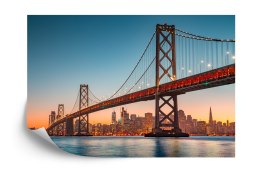Fototapeta San Francisco Skyline With Oakland Bay Bridge At Sunset, California, Usa