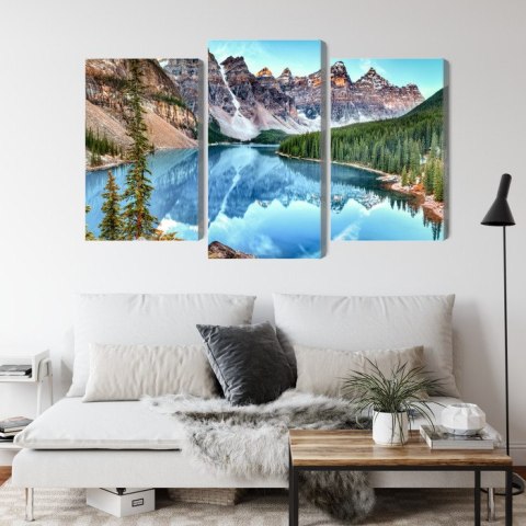 Obraz Wieloczęściowy Jezioro Moraine W Parku Narodowym Banff, Kanada