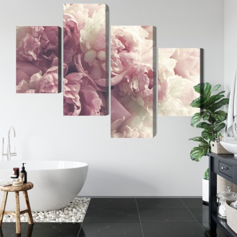 Obraz Wieloczęściowy Piwonie W Odcieniach Różu