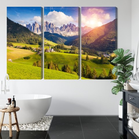 Obraz Wieloczęściowy Słoneczny Dzień W Górach