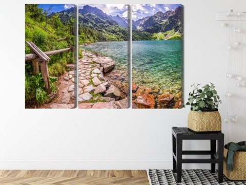 Obraz Wieloczęściowy Widok 3D Jeziora W Tatrach