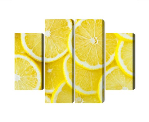 Obraz Wieloczęściowy Plastry Cytryny