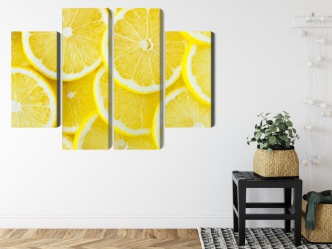 Obraz Wieloczęściowy Plastry Cytryny