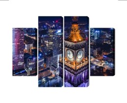 Obraz Wieloczęściowy Warszawska Panorama Nocą