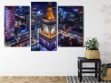 Obraz Wieloczęściowy Warszawska Panorama Nocą