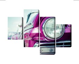 Obraz Wieloczęściowy Reflektor Samochodowy W Stylu Retro Na Kubie