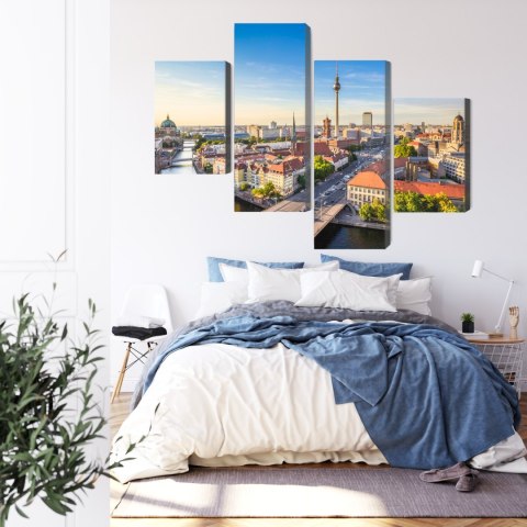 Obraz Wieloczęściowy Szprewa I Panorama Berlina
