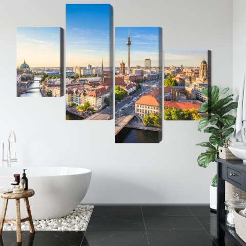 Obraz Wieloczęściowy Szprewa I Panorama Berlina
