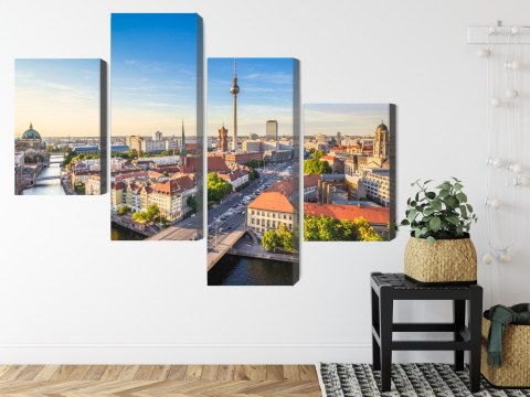 Obraz Wieloczęściowy Szprewa I Panorama Berlina