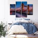 Obraz Wieloczęściowy Tower Bridge W Londynie O Zachodzie Słońca