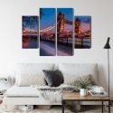Obraz Wieloczęściowy Tower Bridge W Londynie O Zachodzie Słońca