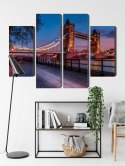 Obraz Wieloczęściowy Tower Bridge W Londynie O Zachodzie Słońca
