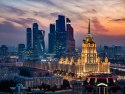 Obraz Wieloczęściowy Widok Z Lotu Ptaka Na Panoramę Moskwy