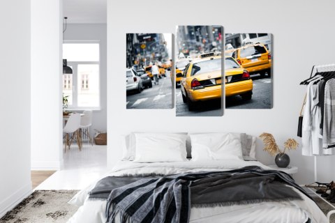 Obraz Wieloczęściowy Taksówki Na Ulicach Nowego Jorku