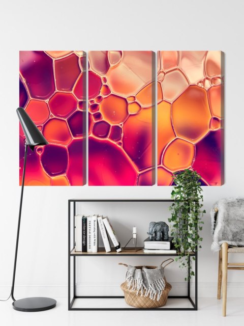 Obraz Wieloczęściowy Krople Wody W Skali Makro