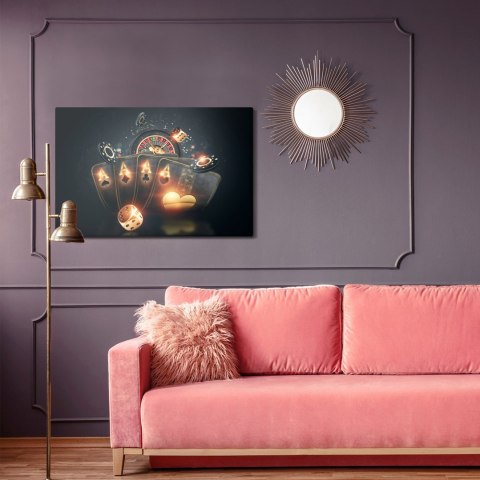 Obraz Na Płótnie Czarne Karty Do Pokera