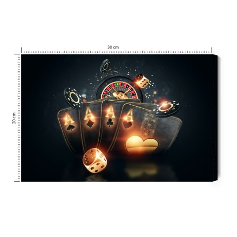 Obraz Na Płótnie Czarne Karty Do Pokera