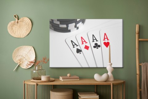 Obraz Na Płótnie Cztery Asy Do Gry W Pokera