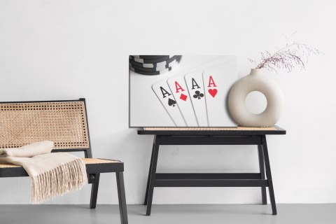 Obraz Na Płótnie Cztery Asy Do Gry W Pokera