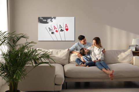 Obraz Na Płótnie Cztery Asy Do Gry W Pokera