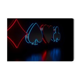 Obraz Na Płótnie Futurystyczne Symbole Kart