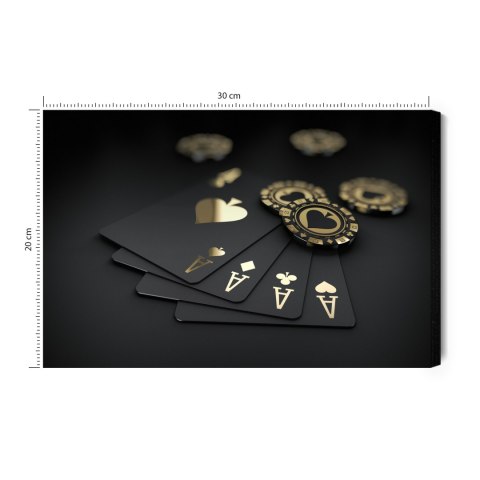 Obraz Na Płótnie Karty Do Gry Z Żetonami