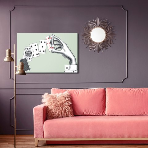 Obraz Na Płótnie Kobieca Ręka Z Talią Kart