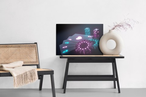 Obraz Na Płótnie Neonowy Zestaw Do Pokera