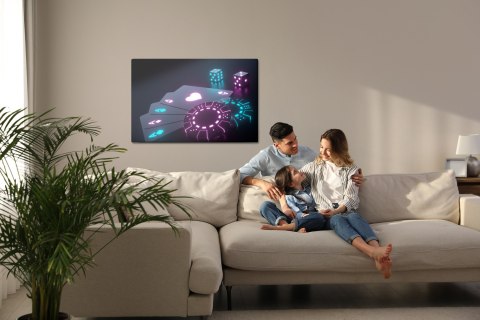 Obraz Na Płótnie Neonowy Zestaw Do Pokera